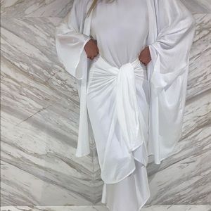 Wrap Knot Maxi Skirt Abaya 3 set - MODEST MUSLIM